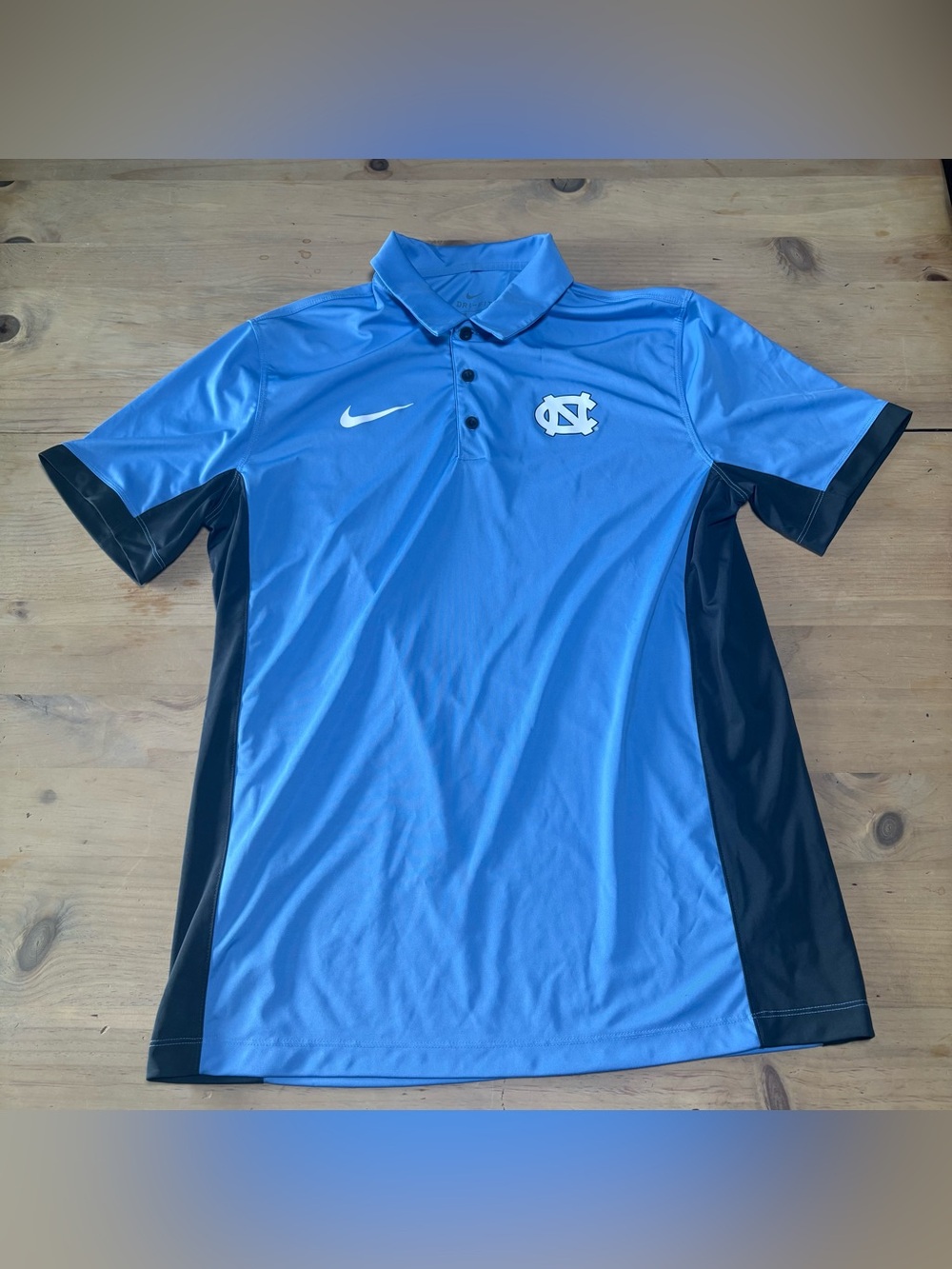 Nike Men’s Polo -  Tar Heels Carolina Blue with Navy Panels
